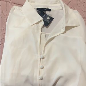White long sleeve button up